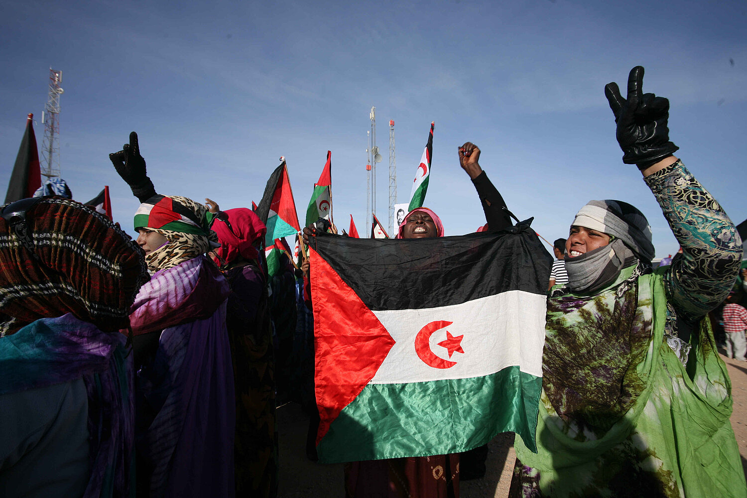 Sahrauische Frauen auf einer Demonstration für die Unabhängigkeit der Westsahara