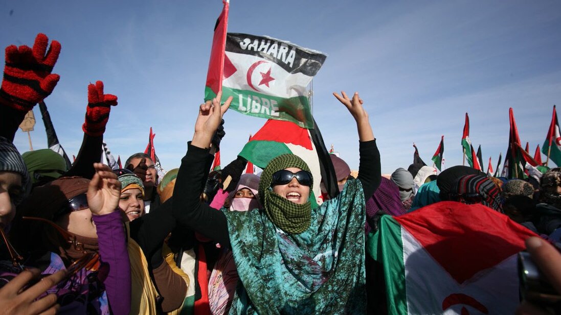 Sahrauische Frauen auf einer Demo