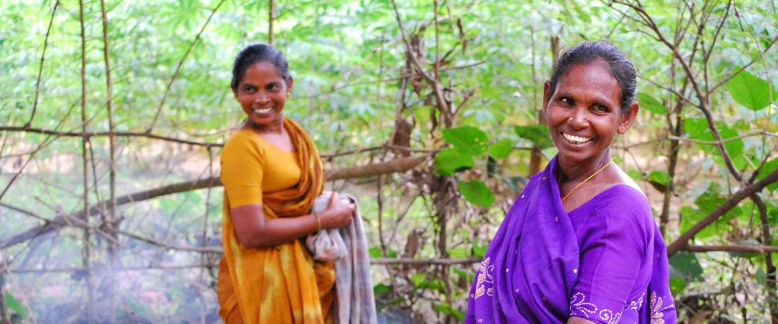 zwei Kleinbäuerinnen in Odisha, Indien