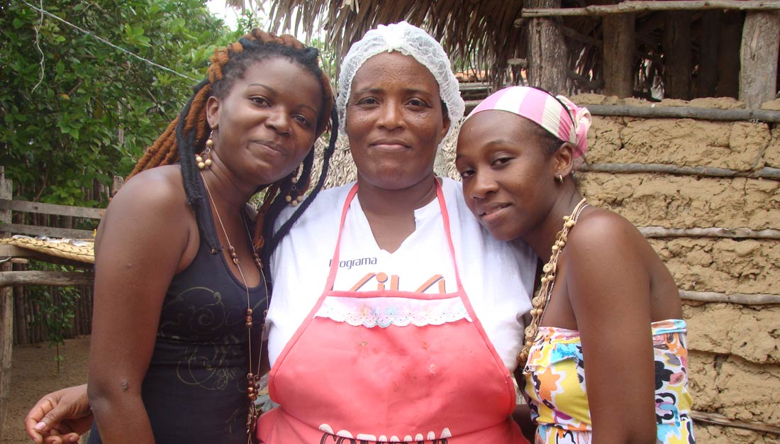 Drei Quilombola-Frauen in Brasilien