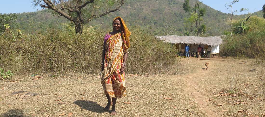 Adivasifrau in Indiens Bundesstaat Jharkhand