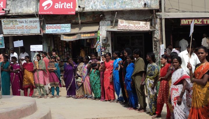 Frauenprotest in Südindien